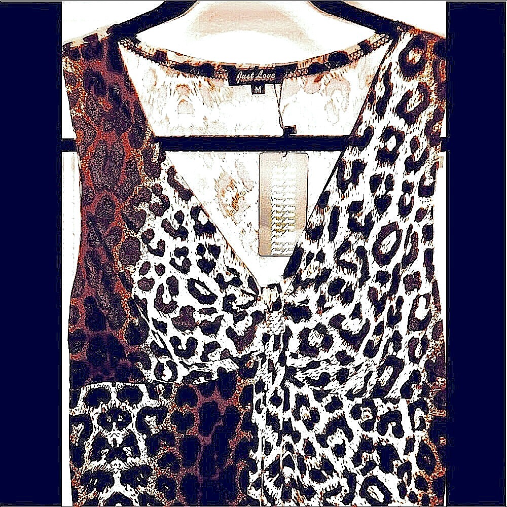 🎊HOST PICK💞LONG DRESS SLINKY MAXI LEOPARD STRETCHY FLOWY BEACH SWIM COVER M NEW - Picture 5 of 7
